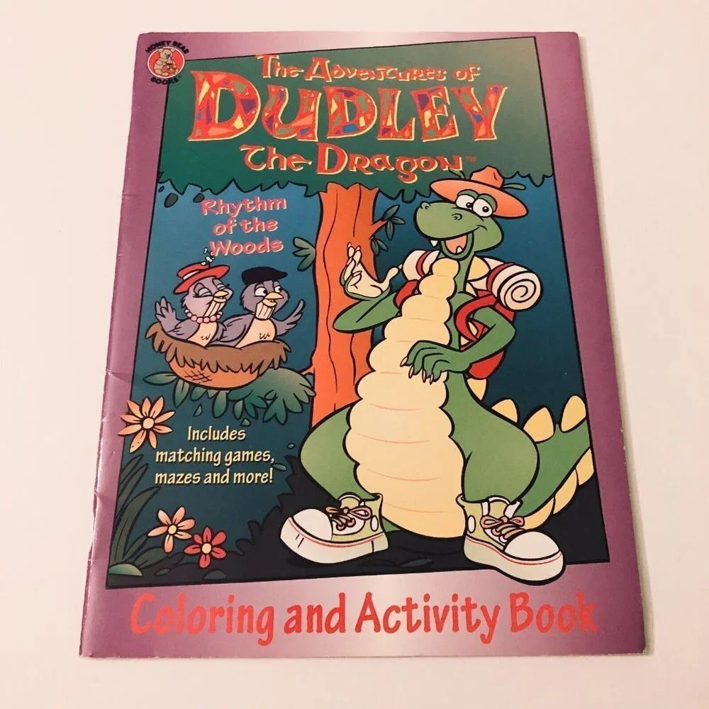 Vintage 1995 The  Adventures of Dudley The Dragon Coloring and Activity Books - Picture 11 of 16